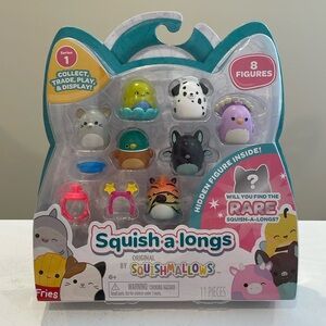 New 8pc Squish-a-longs Figures Series 1 Set by Squishmallows - Avery the Duck
